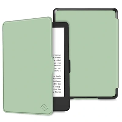 Afbeelding van Fintie Kindle 11e generatie 2022 6 inch hoes (modelnummer: C2V2L3), lichtgewicht beschermhoes met automatische slaap/waakfunctie voor inch, agave groen