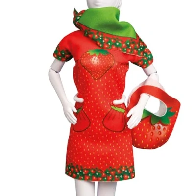 Afbeelding van Making Couture Outfit kit Twiggy Strawberry Dress YourDoll PN 0164651