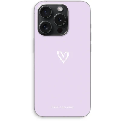 Afbeelding van Case Company® hoesje geschikt voor iPhone 15 Pro Klein hartje paars Soft Cover Telefoonhoesje Bescherming aan alle Kanten en Schermrand