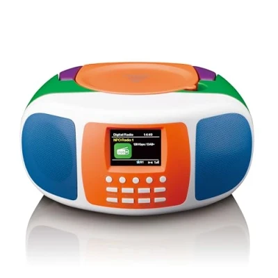 Afbeelding van LENCO SCD 861KIDS Draagbare DAB+/FM radio met Bluetooth®, CD speler en groot LCD kleurendisplay Vrolijke kleuren voor kinderen