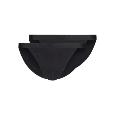 Afbeelding van Skiny Tanga 2 Pack 7662 Black maat XL (XL) Heren Volwassenen 100% katoen 080693