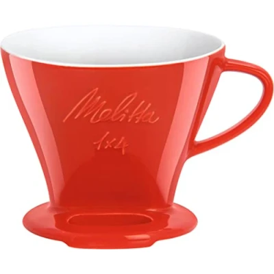 Afbeelding van Porseleinen koffiefilter maat 1 x 4 rood