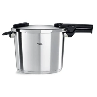 Afbeelding van Fissler Vitaquick Premium snelkookpan van roestvrij staal (10 l, Ø 26 cm) 2 kookstanden Made in Germany inductie