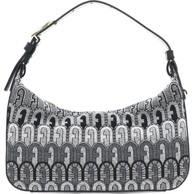 Afbeelding van FURLA Schoudertas Flow Shoulder Bag 25 Toni Grigio Zwart Grijs