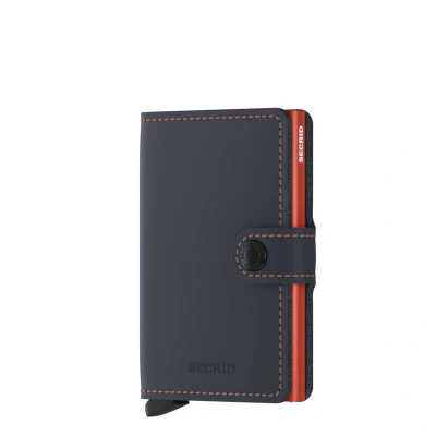 Afbeelding van Secrid Miniwallet portemonnee Matte night blue orange Dames