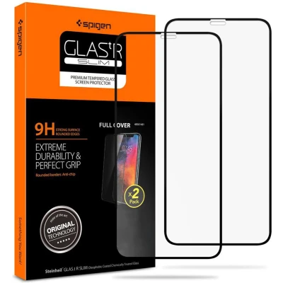 Afbeelding van Spigen iPh 11/XR FC Black(2pack)