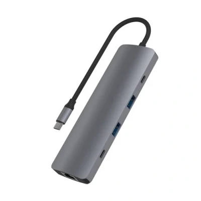 Image de Hub USB C T&#039;nB iClick 9 en 1 Gris sidéral