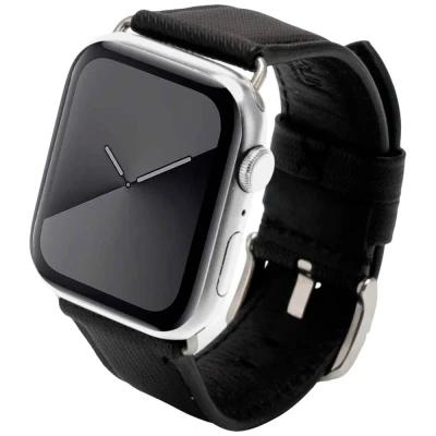 Afbeelding van JT Berlin Watchband Wannsee Horlogeband 42 mm, 44 45 49 mm M Zwart, RVS Watch Series 1, 2, 3, 4, 5,
