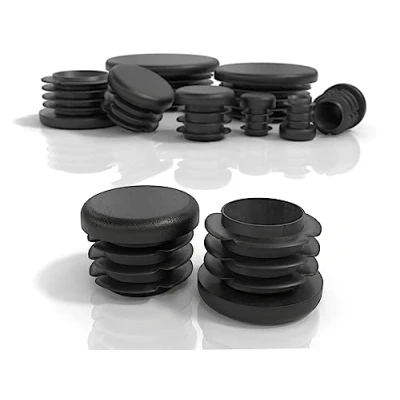 Afbeelding van PD® Ronde lamellenstoppen 32 mm voor buis PE eindkappen Stoelpootdop Vierkante buisstop metalen buizen, stoelen, banken, tafels en planken 20 stuks.