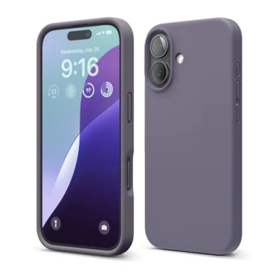 Afbeelding van elago Compatibel met iPhone 16 hoesjes, hoogwaardige vloeibare siliconen hoes, volledige beschermhoes, schokbestendig, slanke telefoonhoes