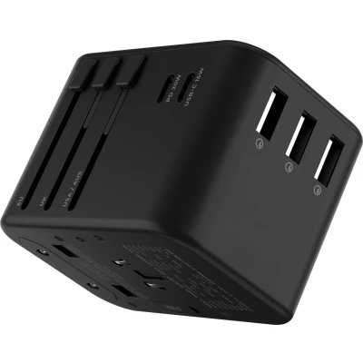 Afbeelding van Rollingsquare World Travel 5 USB Snellader 35.5W Zwart