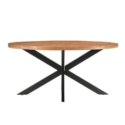 Afbeelding van Rocky eettafel mangohout naturel ovaal 180 cm