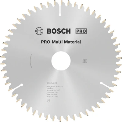 Image de BOSCH 2608640509 lame de scie circulaire Multi Material, 190 x 30 2.4 mm, 54T
