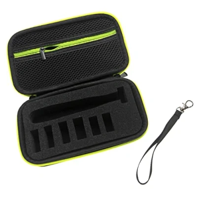 Afbeelding van vhbw Scheerapparaat Case Compatibel met Philips OneBlade QP26xx Beschermhoes, Zwart/Groen, Zwart, Groen, Tas, draagtas