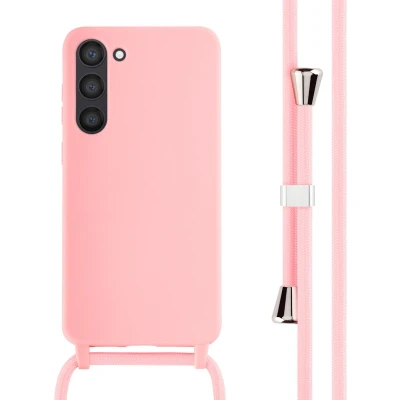 Afbeelding van iMoshion hoesje met koord Geschikt voor Samsung Galaxy S23 Plus Siliconen Roze