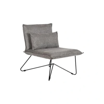 Afbeelding van Leunstoel DKD Home Decor 66 x 78 75 cm Zwart Grijs Metaal
