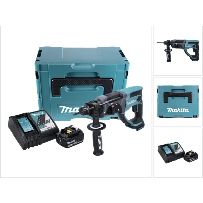 Afbeelding van Makita DHR 202 RT1J accu combihamer 18 V 2.0 J SDS Plus + 1x oplaadbare 5.0 Ah lader Makpac