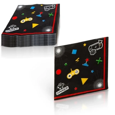 Afbeelding van Vegaoo 20 Gaming Party servetten 33 x cm
