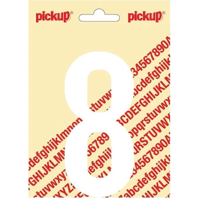 Afbeelding van Plakcijfer Nobel 120mm wit 8 Pickup