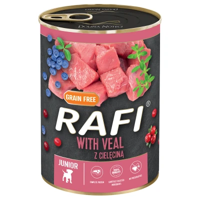Afbeelding van 24x400g RAFI Junior Paté met Kalfsvlees, Cranberry en Bosbes hondenvoer nat