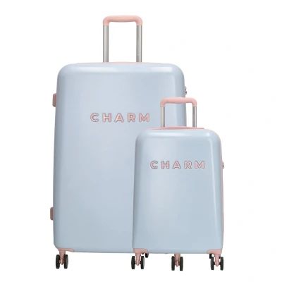 Afbeelding van Charm London Capetown Kofferset 2 delig TSA slot Babyblauw
