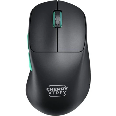 Afbeelding van CHERRY XTRFY M64 Ultralichte draadloze gamingmuis, 2,4 GHz, geoptimaliseerd voor e sport, ergonomische vorm met extra lage voorkant, zwart