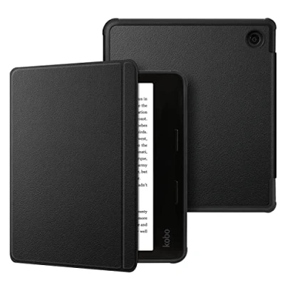 Afbeelding van Fintie Beschermhoes voor Tolino Epos 3 (2022) 8 inch/Kobo Sage eReader Ultralichte zachte TPU achterkant met automatische slaap /waakfunctie, zwart