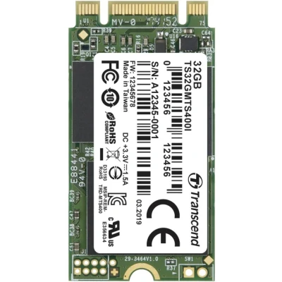 Afbeelding van Transcend MTS400I 32 GB NVMe/PCIe M.2 SSD 2242 harde schijf SATA 6 Gb/s Industrial TS32GMTS400I
