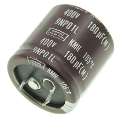Afbeelding van Elko 2 stuks radiale condensatoren 180 µF 400 V Snap In elektrolytische condensator tot 105 C Elektrolytcapaciteit uF United Chemi Con