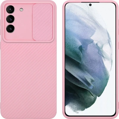 Afbeelding van Cadorabo Hoesje geschikt voor Samsung Galaxy S21 PLUS in Bonbon Roze Beschermhoes van flexibel TPU silicone Case Cover en met camerabescherming