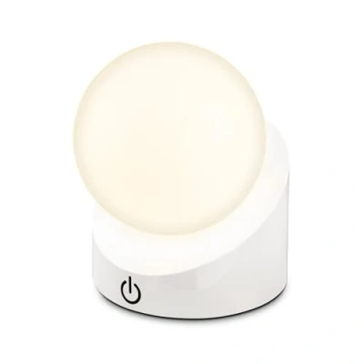 Afbeelding van BRILONER Draadloze mini led tafellamp IP54 met aanraking, dimbaar per niveau, verwisselbare batterij en lichtbron, bedlamp, bal, tafellamp,