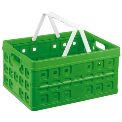 Afbeelding van Sunware Square vouwkrat met handgreep 32L groen 49 x 36 24,5 cm