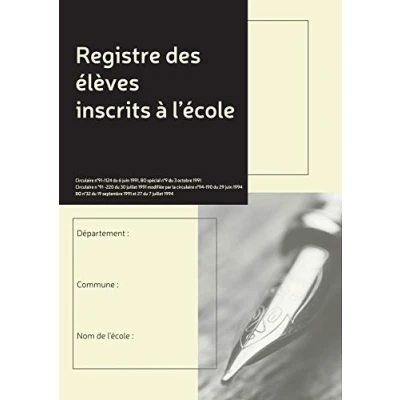 Afbeelding van Le Dauphin Ref. 53931D 1 register van schoolstudenten afmetingen 29,7 x 21 cm 377 namen 56 pagina&#039;s 5 jaarkaarten aan het einde zwart/gele omslag