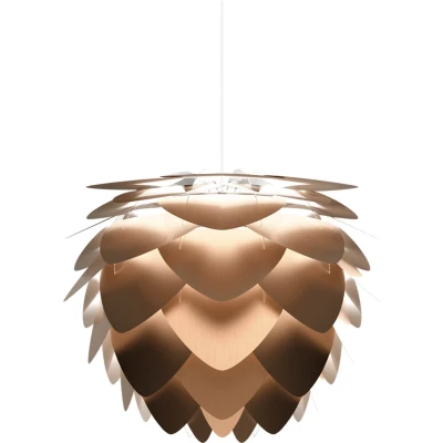 Afbeelding van Umage Aluvia Medium hanglamp brushed bronze met koordset wit Ø 59