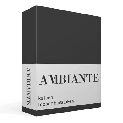Afbeelding van Hoeslaken 1 Persoons 90x200 Ambiante Katoen Grijs