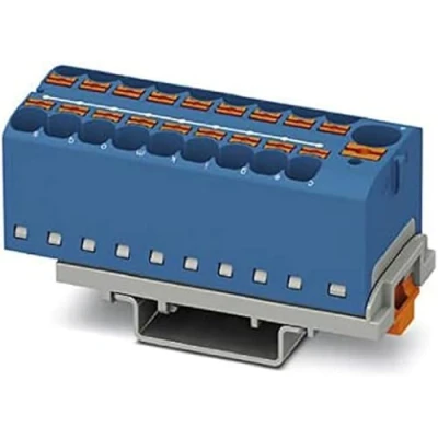 Afbeelding van Phoenix Contact PTFIX 10/18X4 NS35 BU 3273638 Verdeelblok Aantal polen: 19 0.2 mm² 6 Blauw 8 stuk(s)