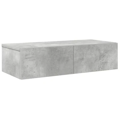 Afbeelding van vidaXL Wandschap met lades 60x26,5x15 cm bewerkt hout betongrijs