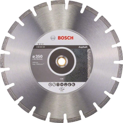 Image de BOSCH 2608602625 Disque de coupe diamanté Standard pour l&#039;asphalte 350 x 20/25,40 3,2 10 mm