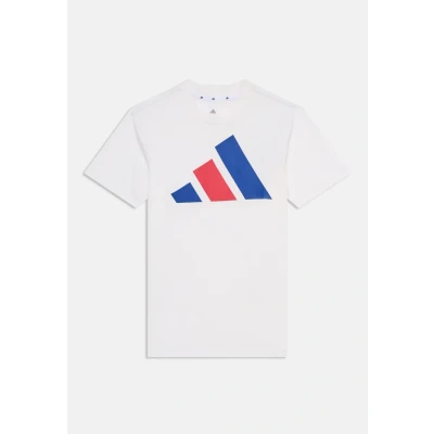 Afbeelding van adidas Performance Essentials Junior Unisex Tshirt print voor kinderen, Maat: 140, White/team royal blue/pure ruby