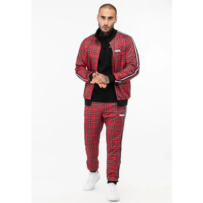 Afbeelding van Lonsdale Passform Royal Stewart Trainingspak, Heren, Maat: Large, Red black white tartan