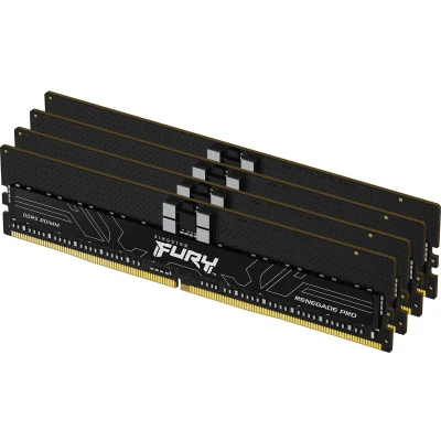 Afbeelding van Kingston FURY Renegade Pro DDR5 pakket 128 GB: 4 x 32 GB DIMM 288 PIN 6800 MHz / PC5 54400 CL34 1.4 V geregistreerd on die ECC zwart