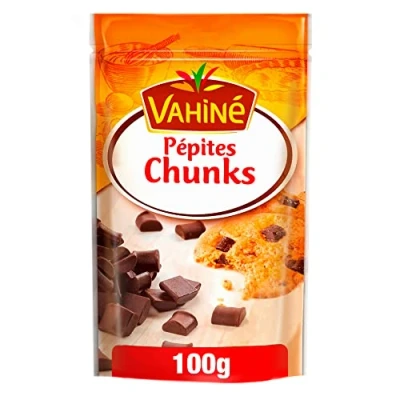 Afbeelding van Vahine Gebak Zwarte Chocolade Chunks Maxi Nuggets Voor Taarten en Koekjes 100g