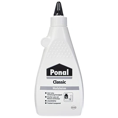 Afbeelding van Ponal Classic houtlijm, gebruiksklare houtlijm met hoge kleefsterkte, voor het lijmen van montage, oppervlakken en voegen, 550 g knutsellijm, transparant