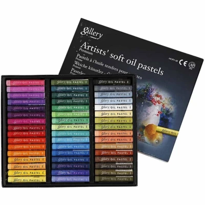 Afbeelding van Gallery Oliepastel Premium, dikte 10 mm, l: 7 cm, 48 stuks, diverse kleuren