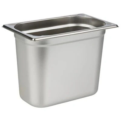Afbeelding van APS 81408 GN 1/4 container, roestvrij staal, gastronormcontainer, afmetingen 265 x 160 mm/hoogte 200 mm/volume 5,5 liter