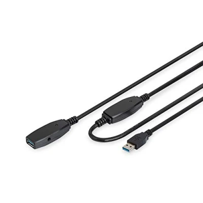 Afbeelding van Digitus USB kabel 3.2 Gen1 (USB 3.0 / 3.1 Gen1) A stekker, bus 10.00 m Zwart Afgeschermd, Afgeschermd (dubbel) DA 73105