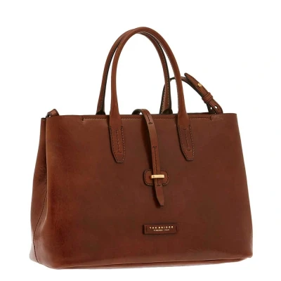 Afbeelding van The Bridge Dalston Shopping Tote brown/gold Damestas