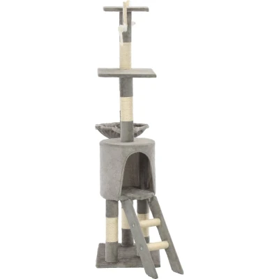 Afbeelding van vidaXL Kattenkrabpaal met sisal krabpalen 138 cm beige