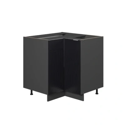 Afbeelding van Vicco Hoekkast Fame Line, Zwart gestreept/Antraciet, 80.5 cm zonder werkblad