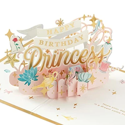 Afbeelding van Hallmark Signature Paper Wonder Pop up verjaardagskaart voor kinderen (Disney Princess)